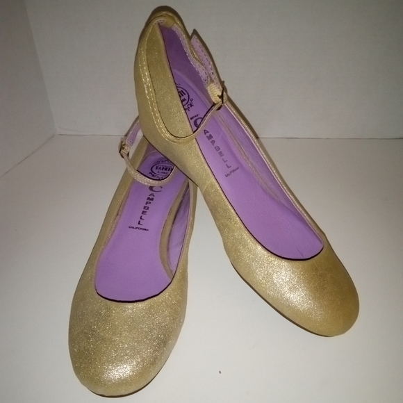 Jeffrey Campbell Handmade Tahiti Last Gold Glitter Wedge size 8 - Picture 7 of 16